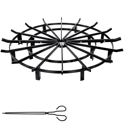 40In Fire Grate Log Grate Wagon Wheel Firewood Grates 16 Iron Bars Fireplace Grates Burning Rack Holder 12 Legs For Indoor Chimney Hearth Wood Stove And Outdoor Camping Fire Pit