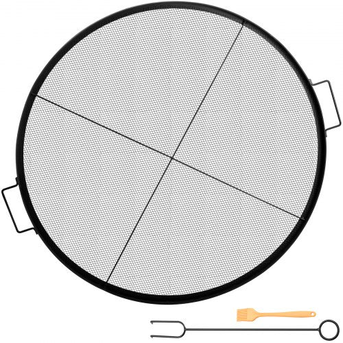 Round Fire Pit Grate 31 Diameter Fire Pit Grill Grate X Marks Round Grill Grate Black Steel Fire Grate Fire Pit Cooking Grate With Handles Fire Grill Grate For Outdoor Fire Pit Campfire