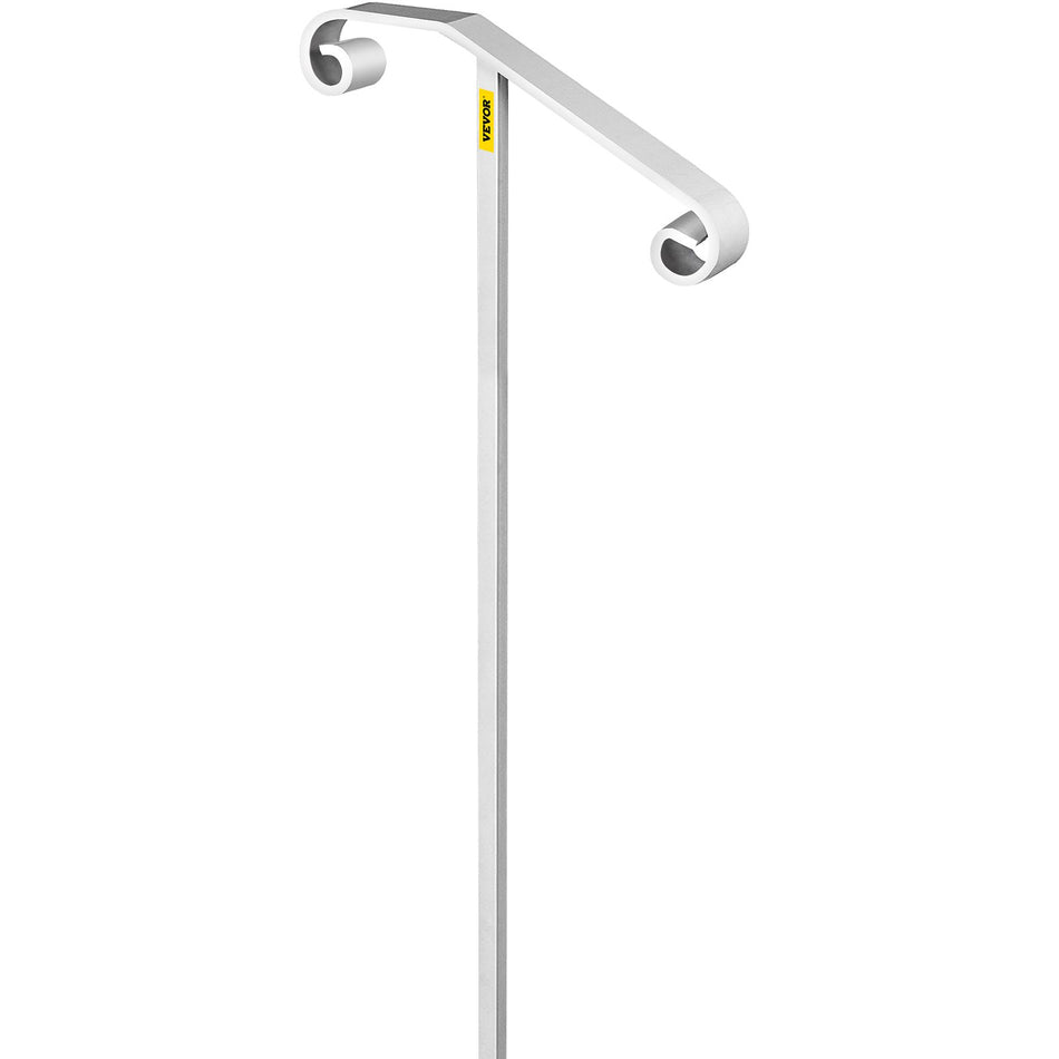 Single Post Handrail Wrought Iron Post Mount Step Grab Supports In Ground Long Post Fits 1 Or 2 Steps Grab Rail Single Post Railing