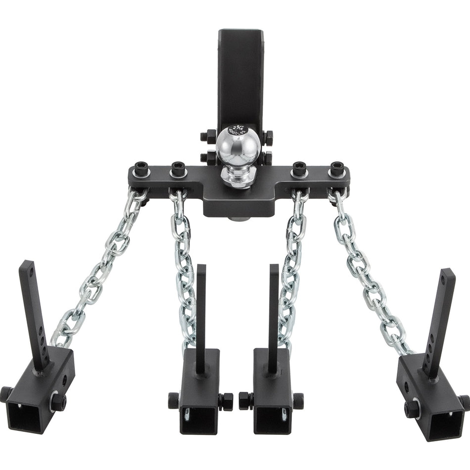Weight Distribution Hitch 1000 Lb Tongue Capacity Load Leveling Hitch With Sway Control 2 Ball 4 Droprise 4 Chains Universal Frame Bracket No Bounce No Sway Trailer Towing
