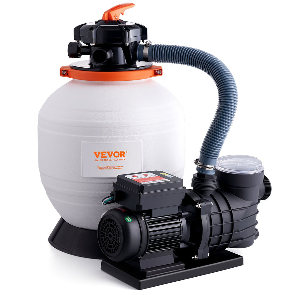 Sand Filter Pump For Above Ground Pools 14 Inch 3000 Gph 34 Hp Swimming Pool Pumps System Filters Combo Set With 6 Way Multi Port Valve Strainer Basket For Domestic And Commercial Pools