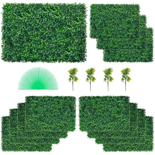 12Pcs 24X16 Grass Wall Panels For 32 Sq Feet Boxwood Hedge Wall Panels Artificial Grass Backdrop Wall 16 Privacy Hedge Screen Uv Protected For Outdoor Indoor Garden Fence Backyard
