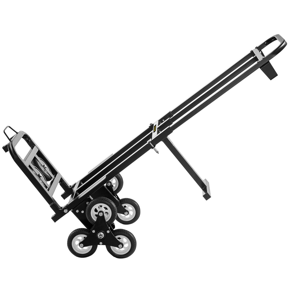 Stair Climbing Cart Portable Folding Trolley With 8 Wheels 460 Lb Capacity Stair Climber Hand Truck With Adjustable Handle For Pulling All Terrain Heavy Duty Dolly Cart For Stairs