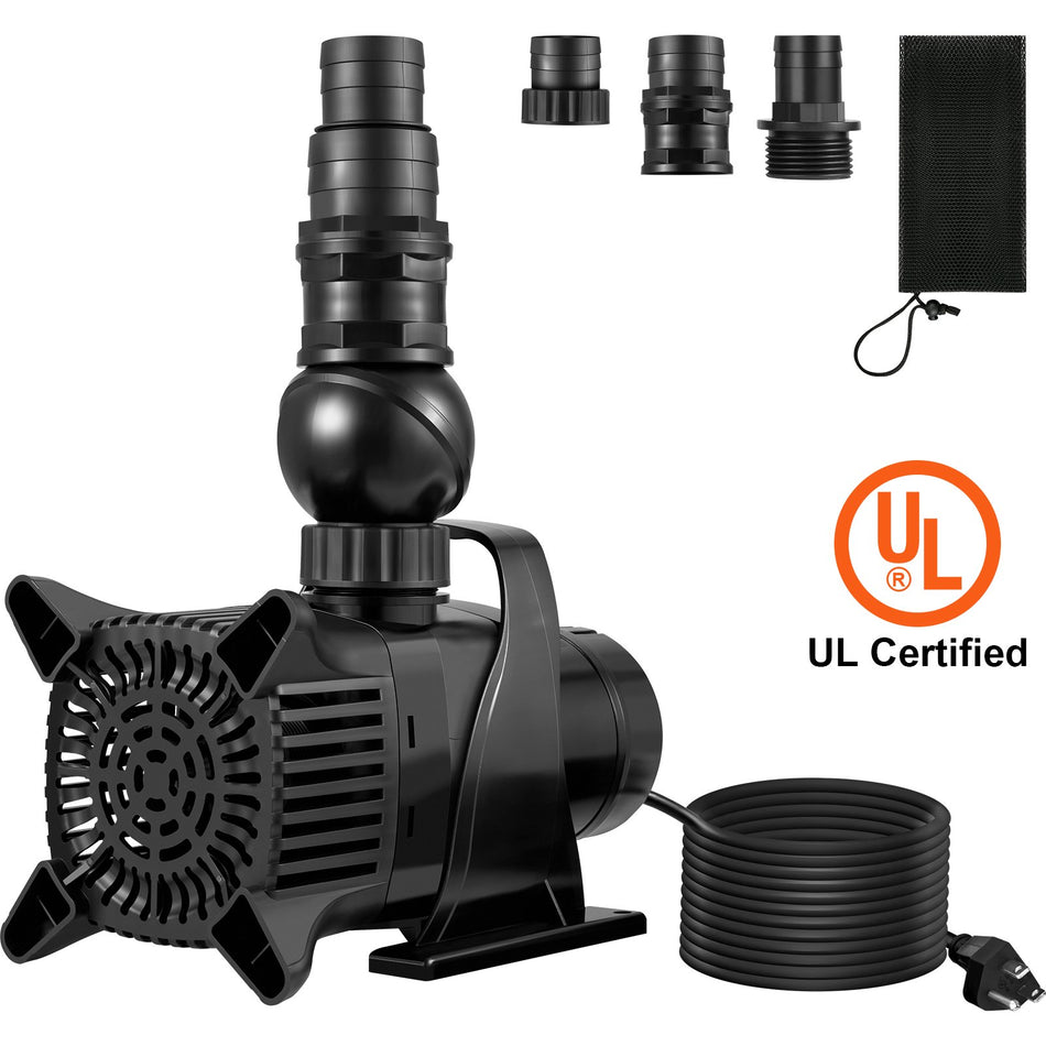 Submersible Water Pump 8000Gph Pond Pump 26Ft 530W For Waterfall Fountain