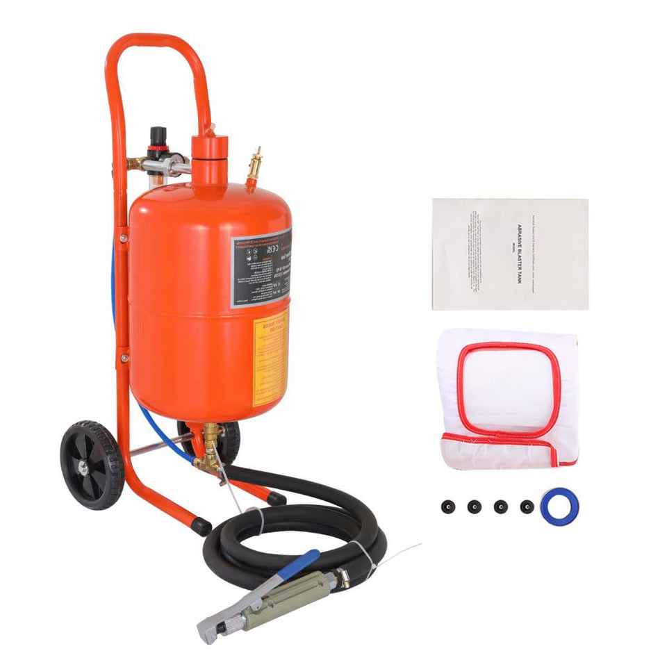 5 Gallon Sand Blaster 60 110 Psi High Pressure Sandblaster Portable Abrasive Blasting Tank Air Sand Blasting Kit With 4 Ceramic Nozzles And Oil Water Separator For Paint Stain Rust Removal