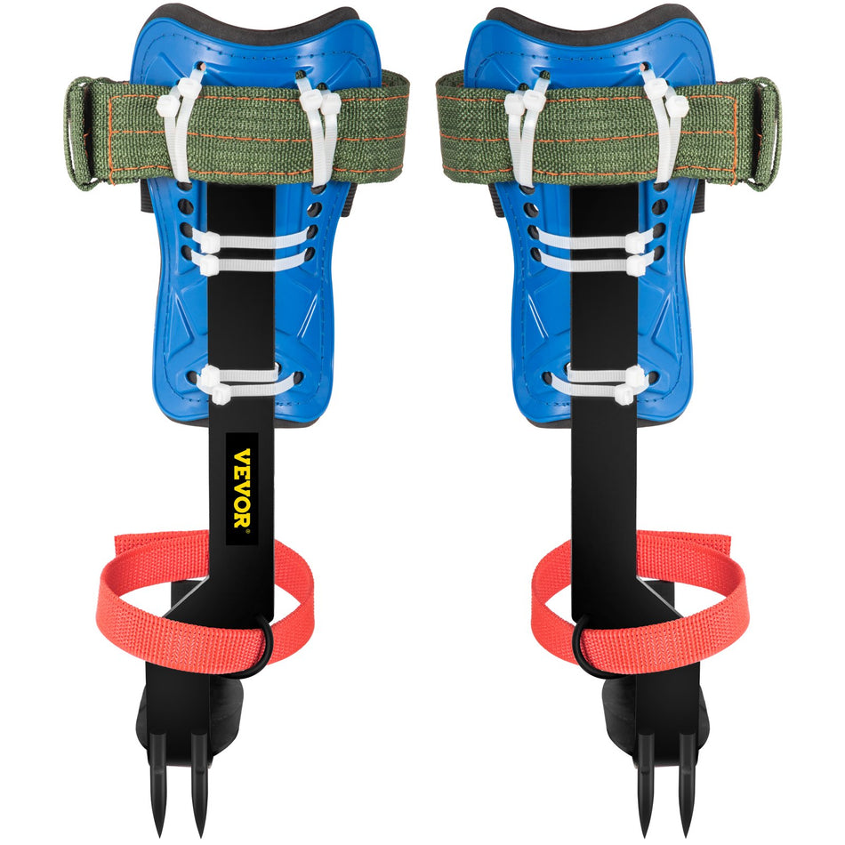 Tree Climbing Spikes 4 In 1 Alloy Metal Adjustable Pole Climbing Spurs Wsecurity Belt Foot Ankle Straps Arborist Equipment For Climbers Logging Hunting Observation Fruit Picking