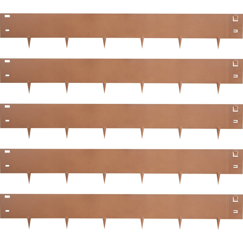 Steel Lawn Edging 5Pcs Metal Landscape Edging 5X39 Garden Edging Border Flexible Galvanized Steel Landscape Border 1625 Ft Length Landscaping Metal Edging Grown Lawn Edge For Garden Yard