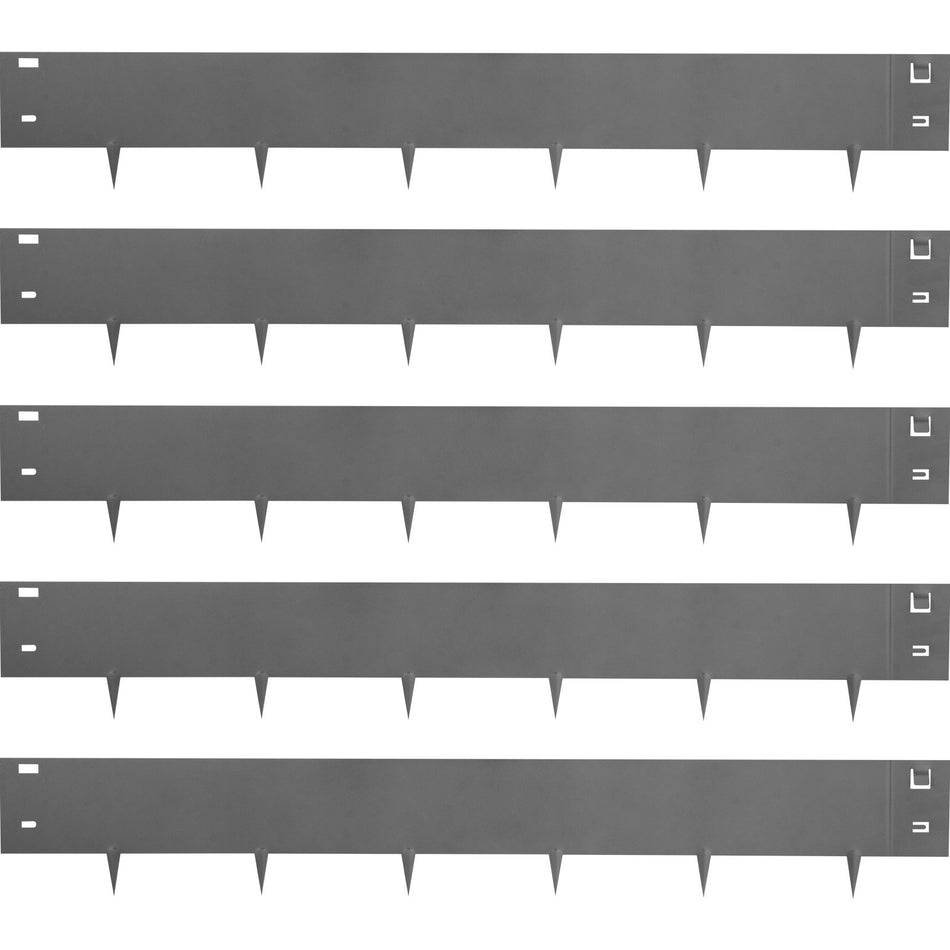 Steel Lawn Edging 5Pcs Metal Landscape Edging 5X39 Garden Edging Border Flexible Galvanized Steel Landscape Border 1625 Ft Length Landscaping Metal Edging Gray Lawn Edge For Garden Yard