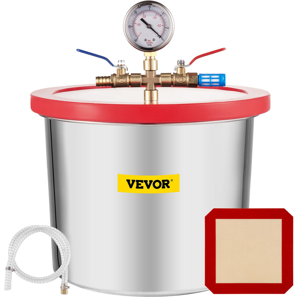 2 Gallon Vacuum Chamber Kit Stainless Steel Degassing Chamber 75L Vacuum Degassing Chamber Kit For Degassing Urethanes Silicones Epoxies And Resins