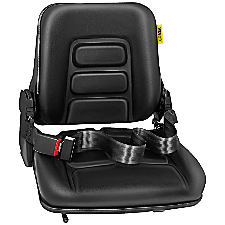 Universal Adjustable Forklift Seat With Safety Belt Full Suspension Seat Replacement For Heavy Mechanical Seat