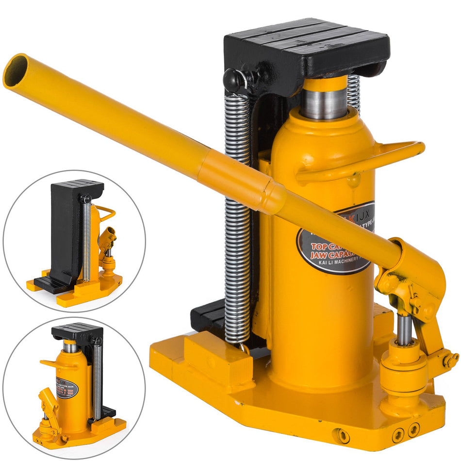 Toe Jack Lift Hydraulic Machine Toe Jack Lift Air Hydraulic Toe Jack Proprietary Heat Treated Steel 10 20Ton Yellow