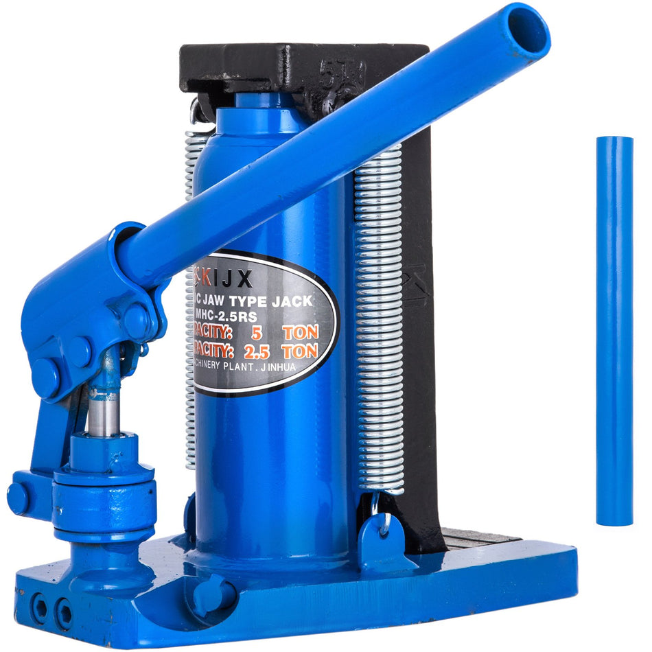 Toe Jack Lift Hydraulic Machine Toe Jack Lift Air Hydraulic Toe Jack Proprietary Heat Treated Steel 25 5Ton Blue