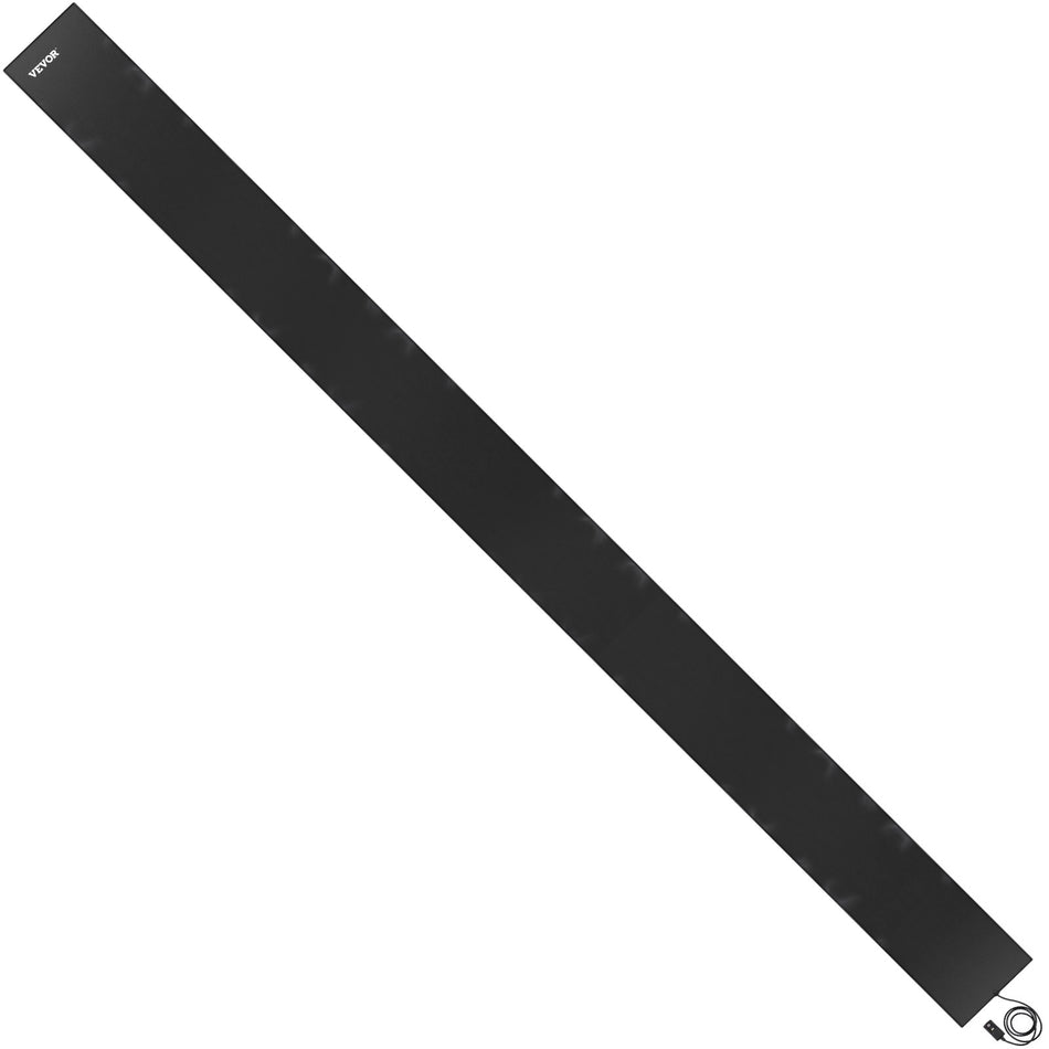 15Ft X 13In Walkway 120V Ice Pvc Heated 6Ft Power Cord Slip Proof Ideal Winter Outdoor Snow Mat 2 Per Hour Melting Speed Black