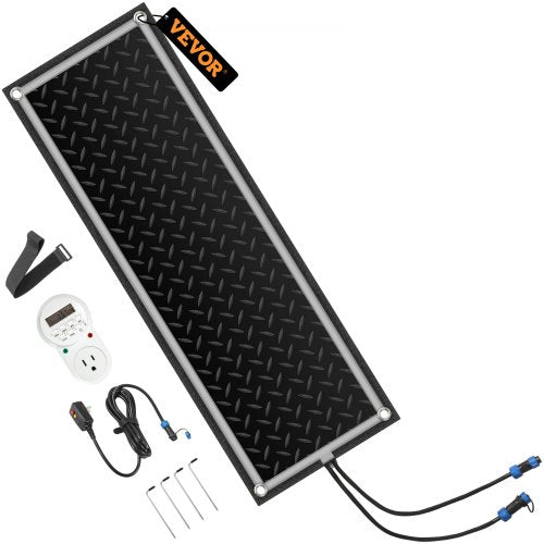 Snow Melting Mat 2023 New 10 X 30 Inch 3 Inh Melting Speed Heated Outdoor Mats For Winter Stairs No Slip Rubber Wplug Power Cord Outlet Timer Reflective Strip Velcro Ground Stake