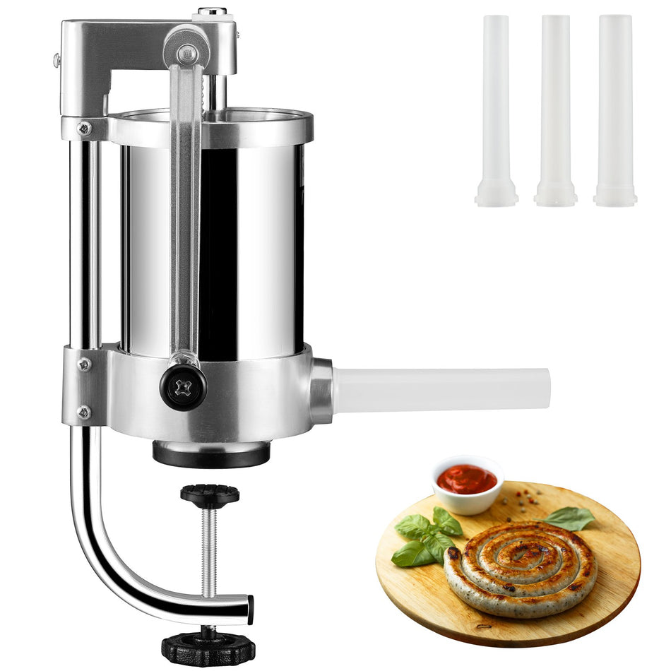 Sausage Stuffer 25Lbs15L Capacity Homemade Sausage Maker Stainless Steel