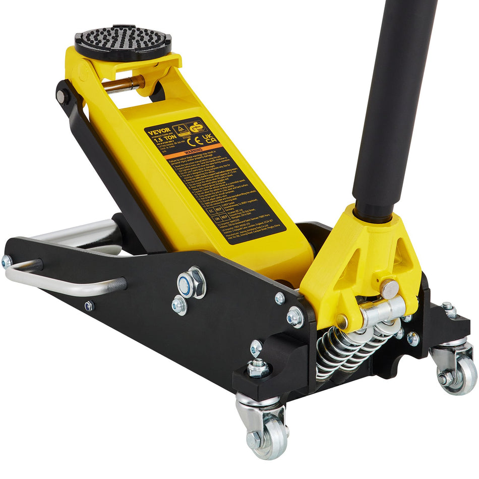 15 Ton Low Profile Aluminum Steel Racing Floor Jack Dual Pump Lift Car