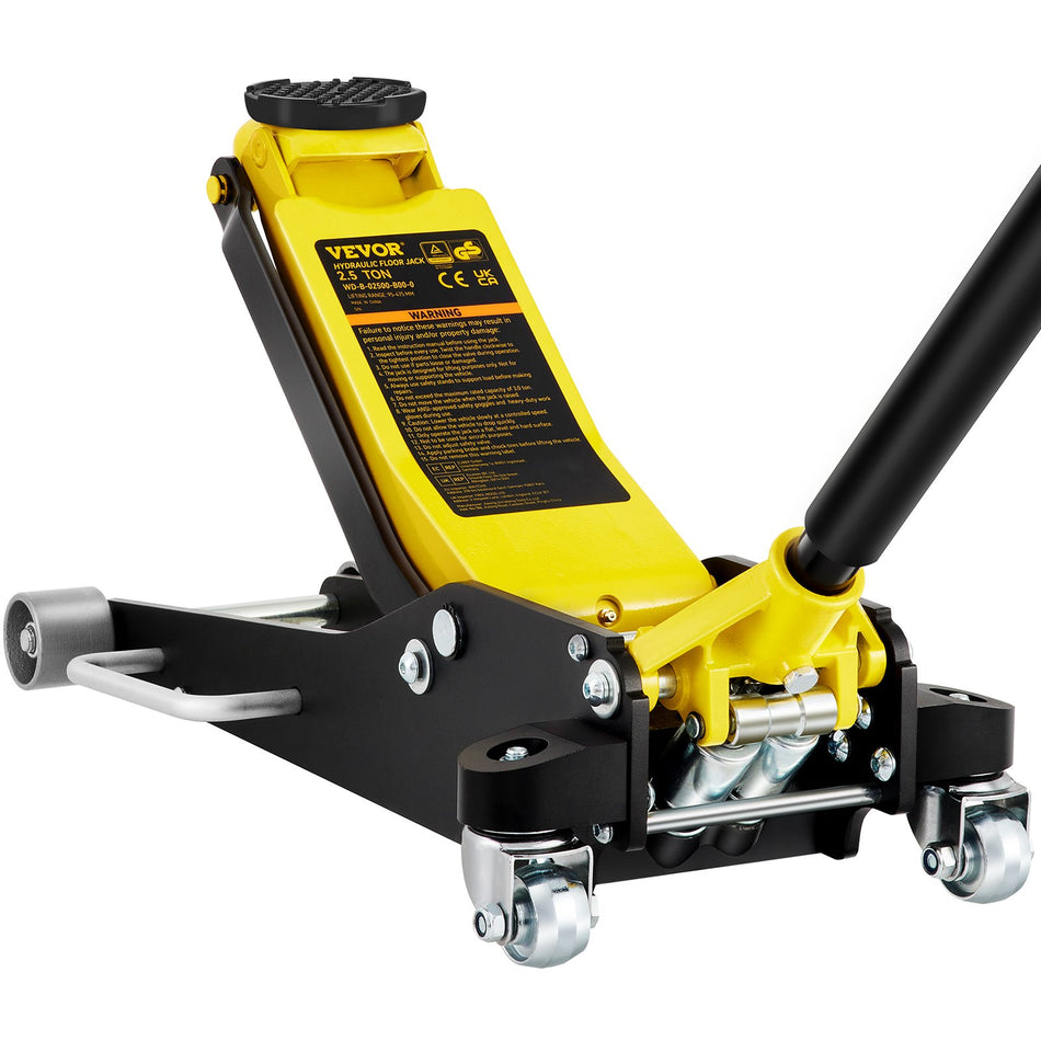 25 Ton Low Profile Aluminum Steel Racing Floor Jack Dual Pump Lift Car