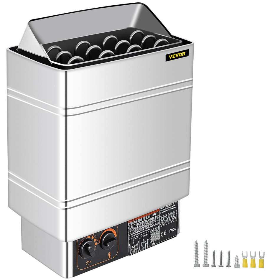 Sauna Heater 3Kw Dry Steam Bath Sauna Heater Stove 220V 240V With Internal Controller Electric Sauna Stove For Max1413 Cubic Feet Home Hotel Sauna Room Spa Shower Bath Sauna