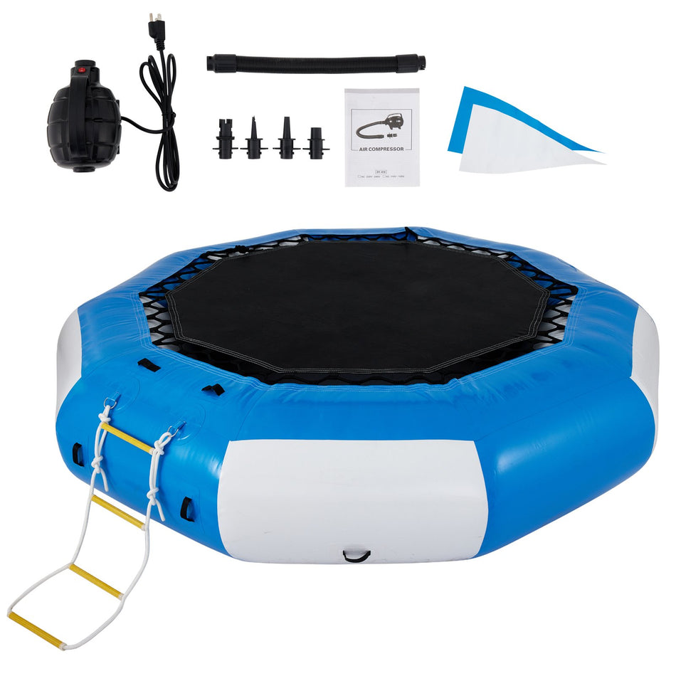 13Ft Inflatable Water Bouncer Water Trampoline Splash Padded Inflatable Bouncer Bounce Swim Platform For Water Sports