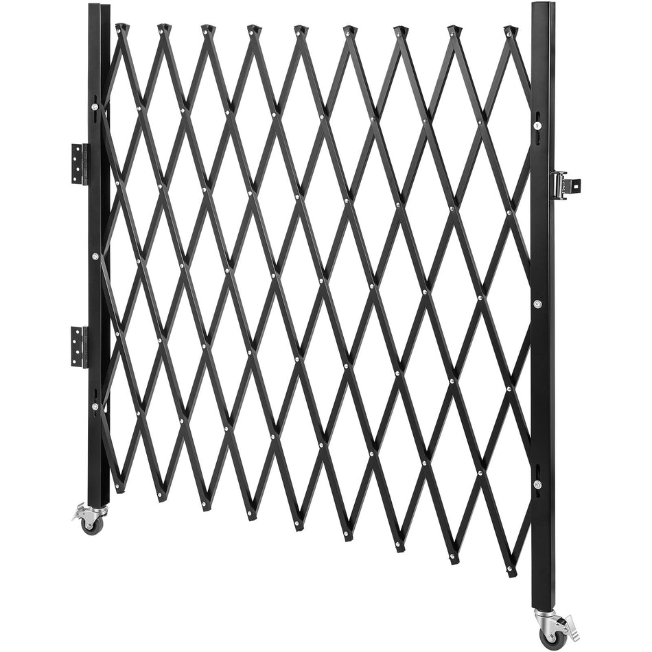 Single Folding Security Gate 6 12 H X 7 12 W Folding Door Gate Steel Accordion Security Gate Flexible Expanding Security Gate 360 Rolling Barricade Gate Scissor Gatedoor With Padlock
