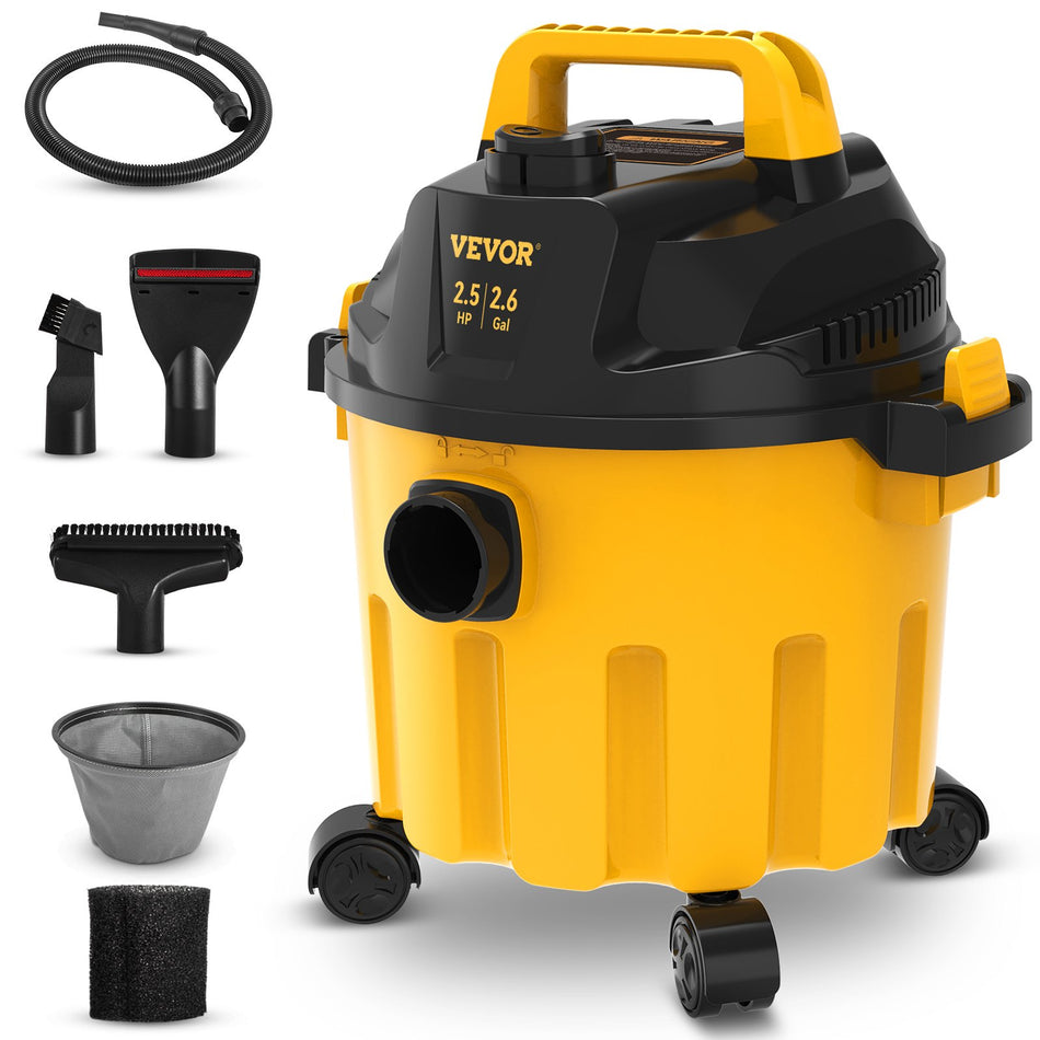 Wet Dry Vac 26 Gallon 25 Peak Hp 3 In 1 Shop Vacuum With Blowing Function Portable With Attachments To Clean Floor Upholstery Gap Car Etl Listed Yellow