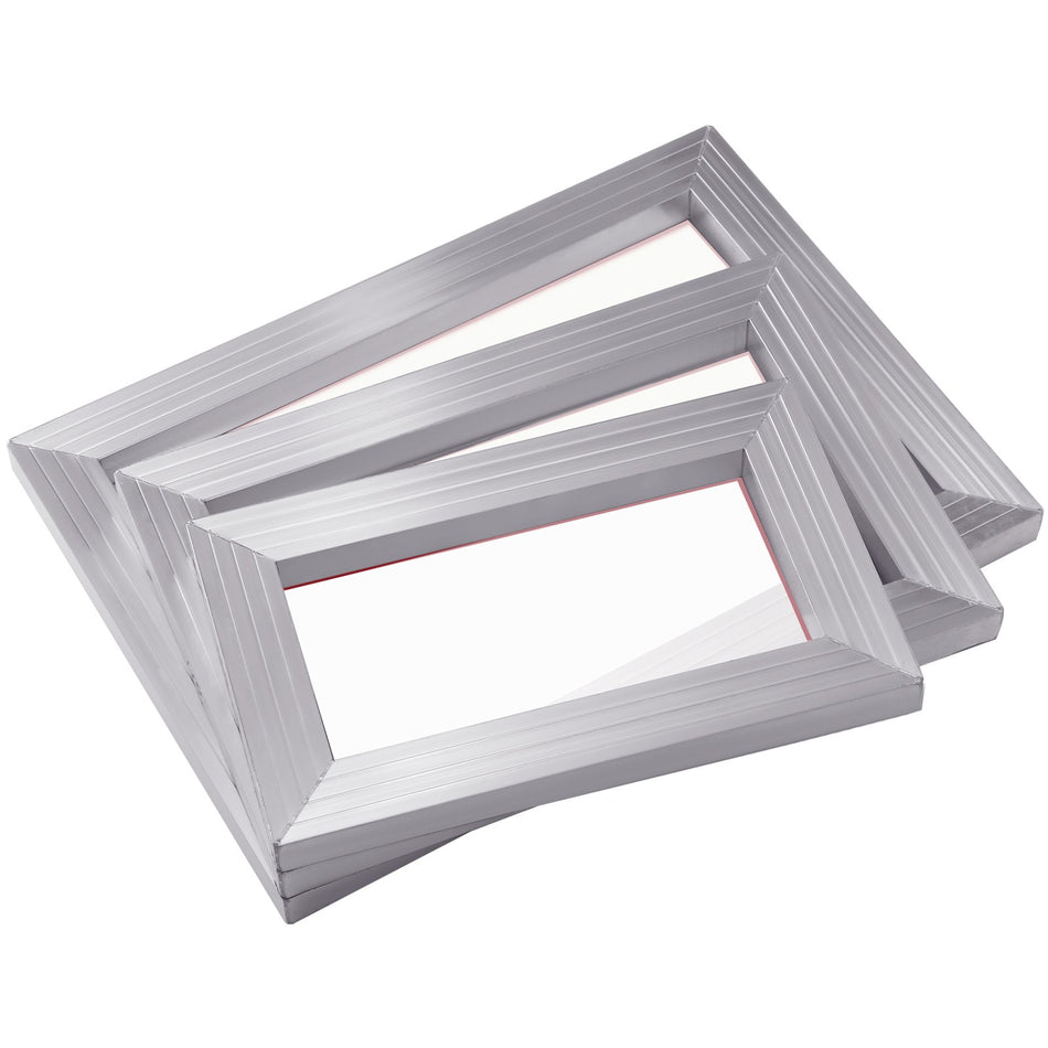Screen Printing Kit 3 Pieces Aluminum Silk Screen Printing Frames 6X108X1210X14Inch 110 Count Mesh 5 Glitters And Screen Printing Squeegees And Transparency Films For T Shirts Diy Printing