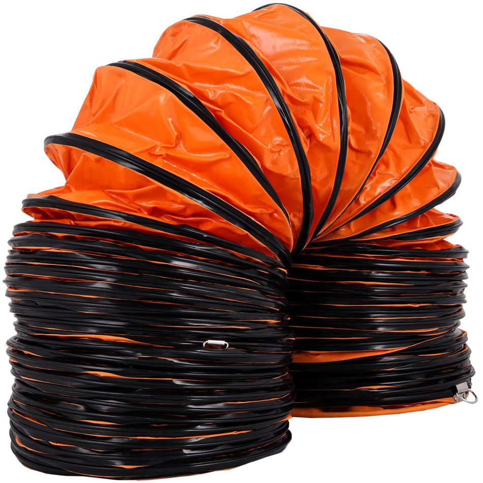 16 Ft Pvc Flexible Duct Hosing For 12 Inch Exhaust Fan Orange