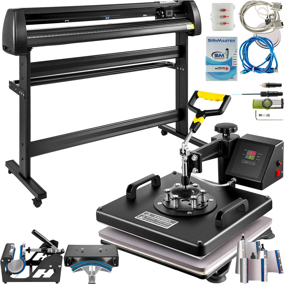 8 In 1 Heat Press 15X15 Sublimation Machine 53 Vinyl Cutterplotter Cutting