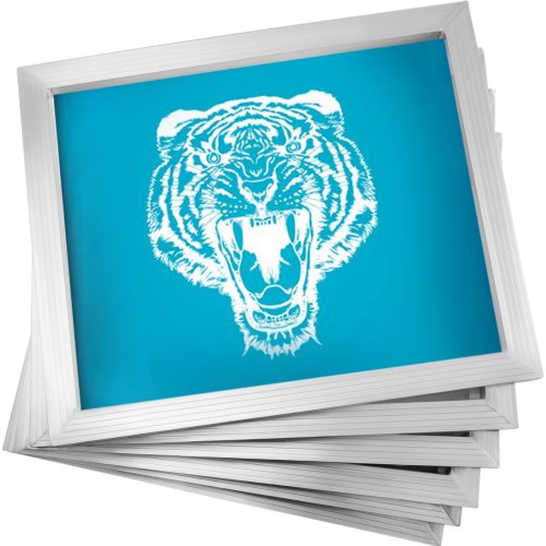 Screen Printing Frame 6 Pieces Aluminum 10X14 Inch Silk Screen Printing Frame With White 156 Count Mesh Screen Print Screen Frame
