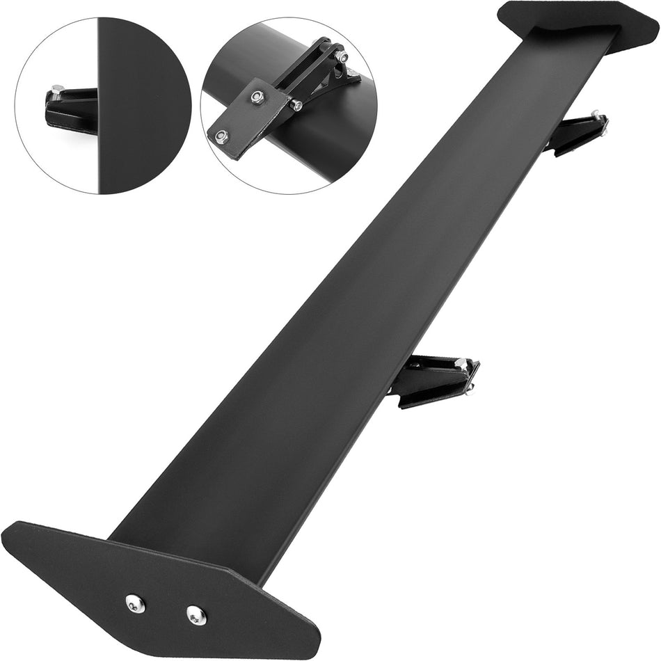 Universal Gt Wing Spoiler 433 Inch Lightweight Aluminum Rear Spoiler Wing Single Deck Hatch Adjustable Jg125