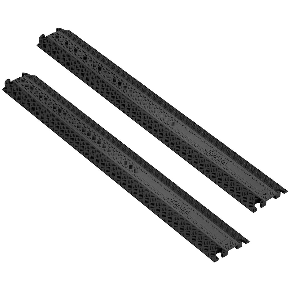 2 Pcs 39 In Speed Bumps 2000 Lbs Cable Protector Ramp Drop Over Cord Cover