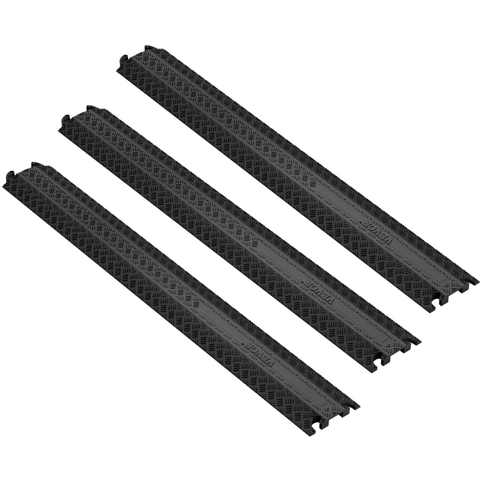 3 Pcs 39 In Speed Bumps 2000 Lbs Cable Protector Ramp Drop Over Cord Cover