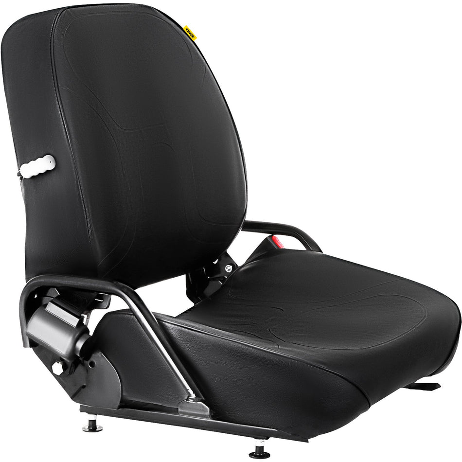 Universal Forklift Seat Komatsu Style Folding Forklift Seat With Retractable Seatbelt And Adjustable Backrest Suspension Seat For Tractors Backhoes