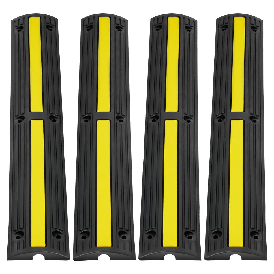 4 Pcs 39 Cable Protector Ramp 18000 Lbs Speed Bump Floor Cable Protector