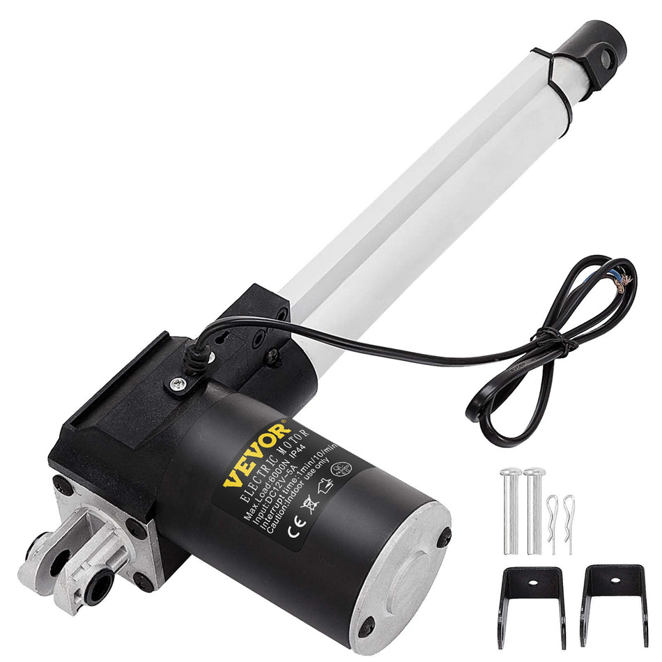 8 Inch Stroke Electric Actuators Dc 12V With Mounting Bracket Heavy Duty 6000N1320Lb Actuators For Recliner Tv Table Lift Massage Bed Electric Sofa
