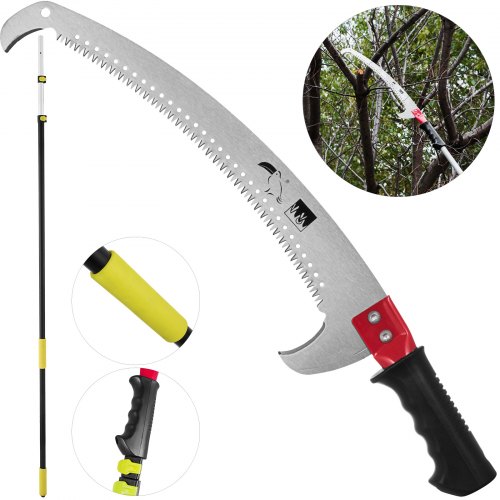 Telescopic Pole Saw 4 12 Foot Extendable Telescopic Landscaping Pole Saw With 2 Foot Saw Blade For Pruning And Trimming Branches And Leaves
