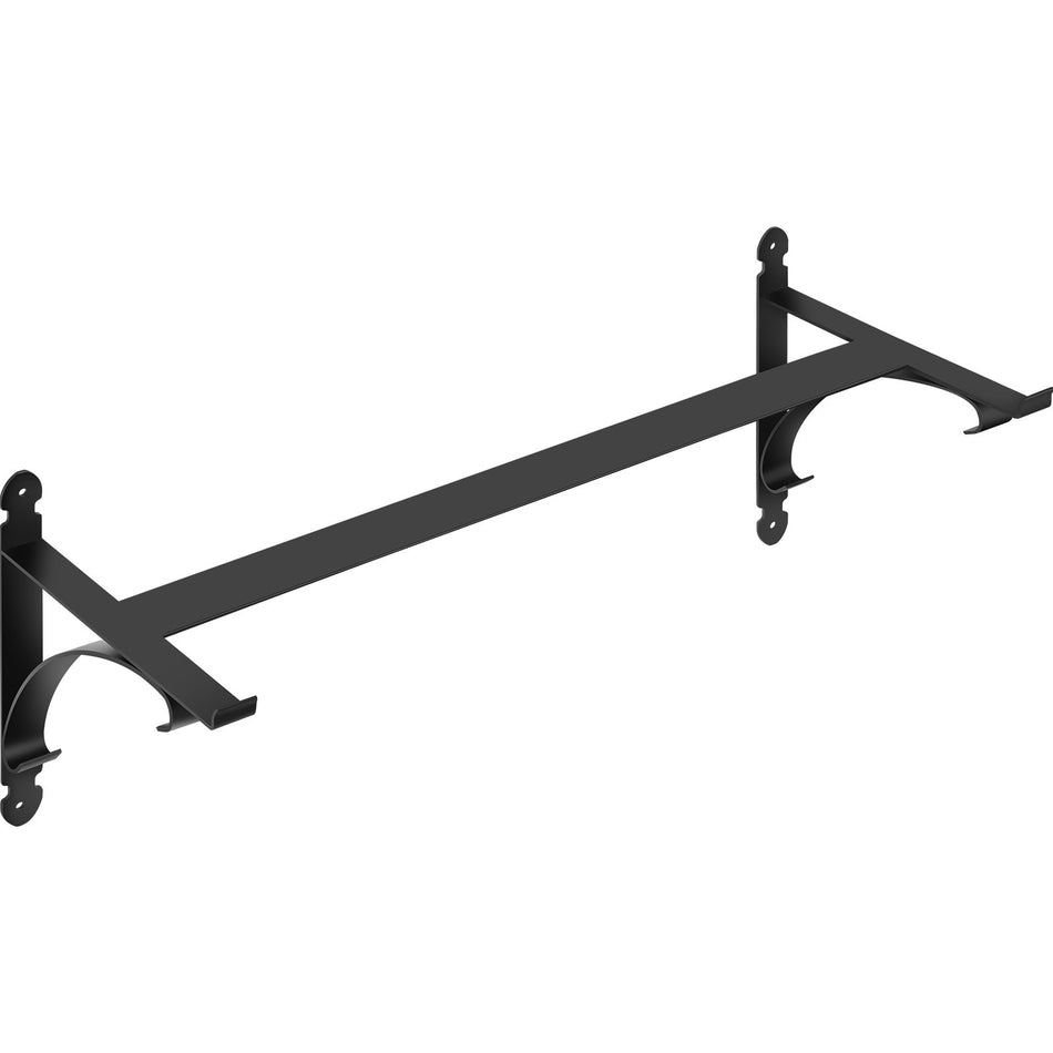 Window Box Brackets 88Lbs Planter Box Brackets 24 X 105 X 10 In Black Planter Mounting Bracket Iron Material Black Window Box Hanger Bracket For Flower Box Durable Window Box Holder