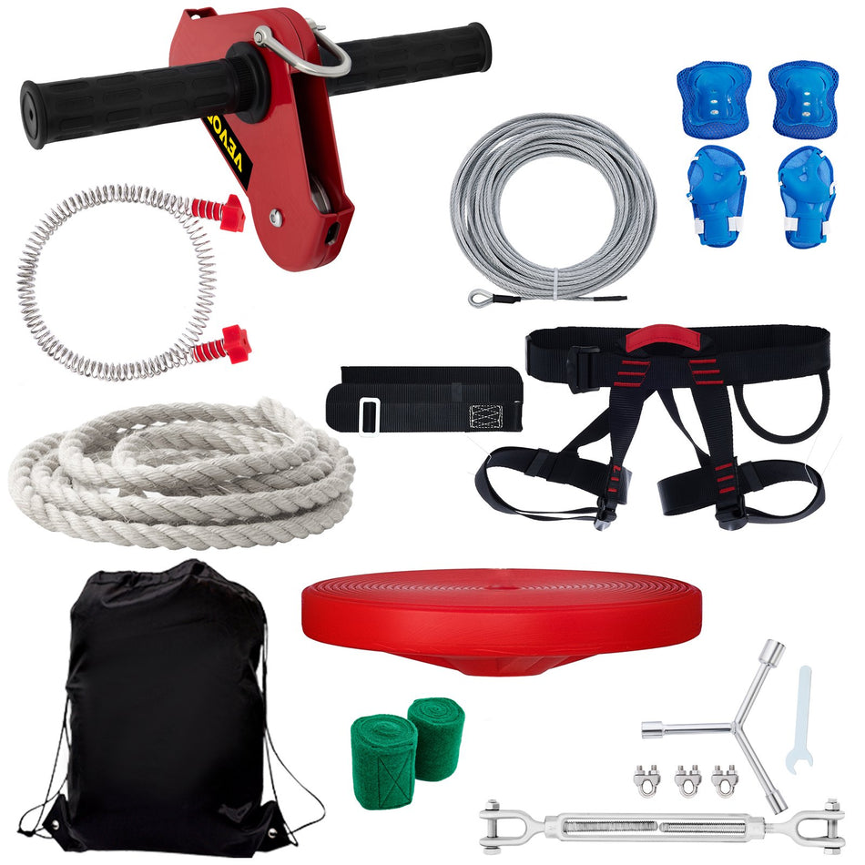 Zip Line Kits For Backyard 160Ft Zip Lines For Kid And Adult Included Swing Seat Zip Lines Brake And Steel Trolley Outdoor Playground Equipment