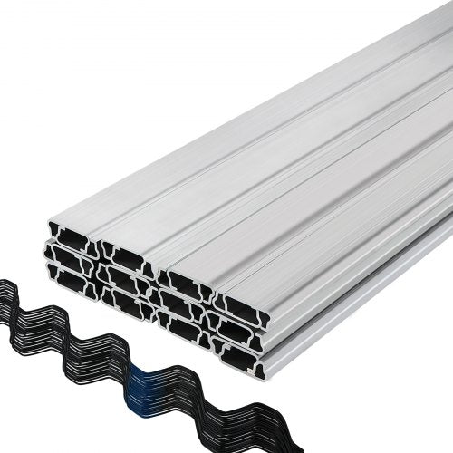 Wire And Lock Channel 656Ft Spring Lock U Channel Bundle For Greenhouse 10 Packs Pe Coated Spring Wire Aluminum Alloy Channel Plastic Poly Film Or Shade Cloth Attachment Wscrews