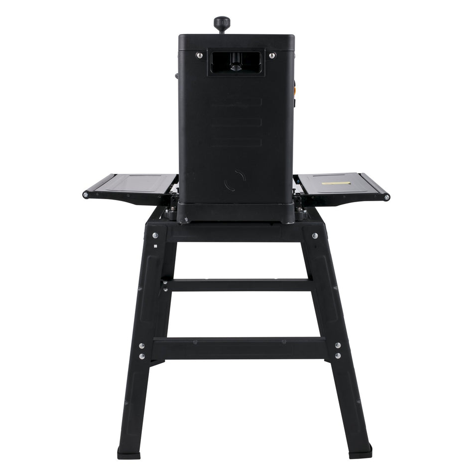 Thickness Planer 125 Inch Wood Planer Foldable 1500W Thickness Planer Woodworking 315Min Feed Rate Double Cutter Benchtop Thickness Planer With Dust Exhaust Interface Stand For Woodworking