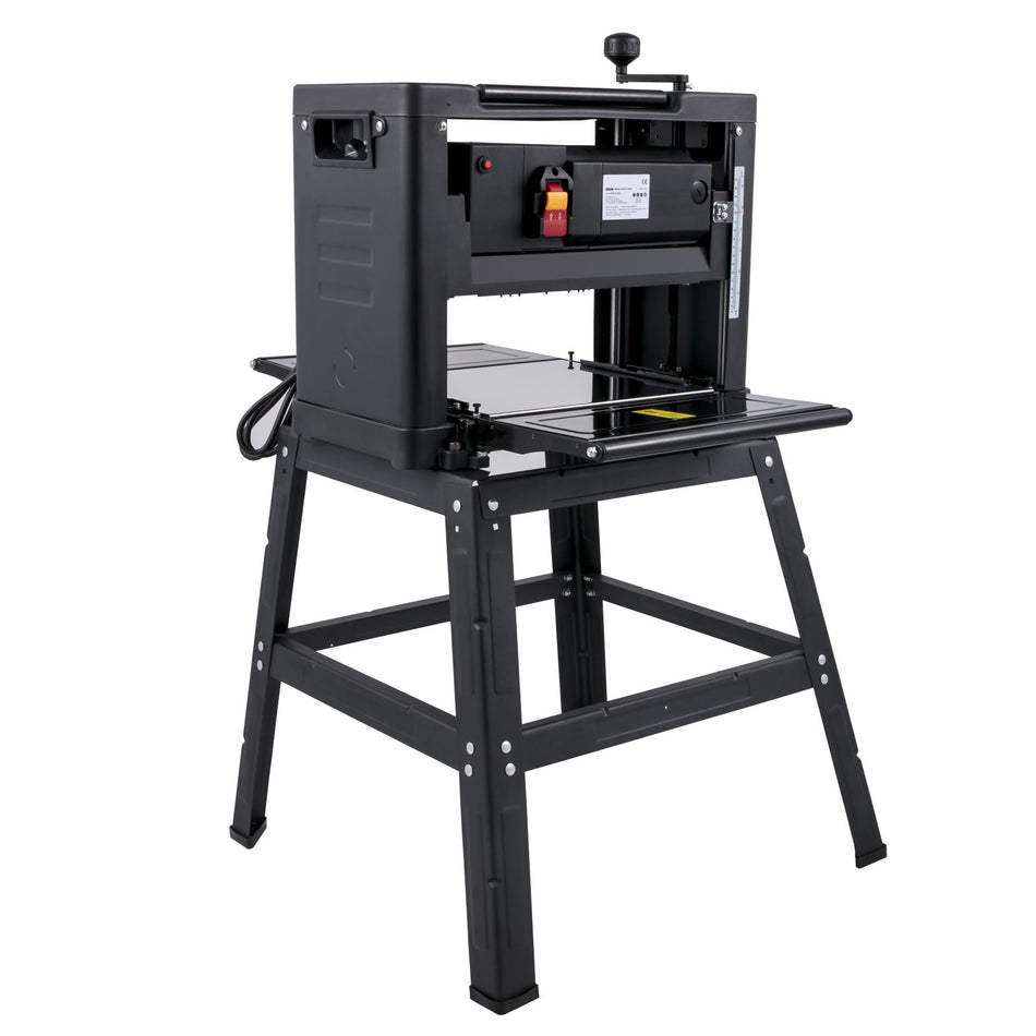 Thickness Planer 125Inch Thickness Planer Woodworking 15Amp Double Cutter Benchtop Thickness Planer 1500W With Free 1 Set Blade And Stand Heavy Duty Dust Exhaust For Woodworking