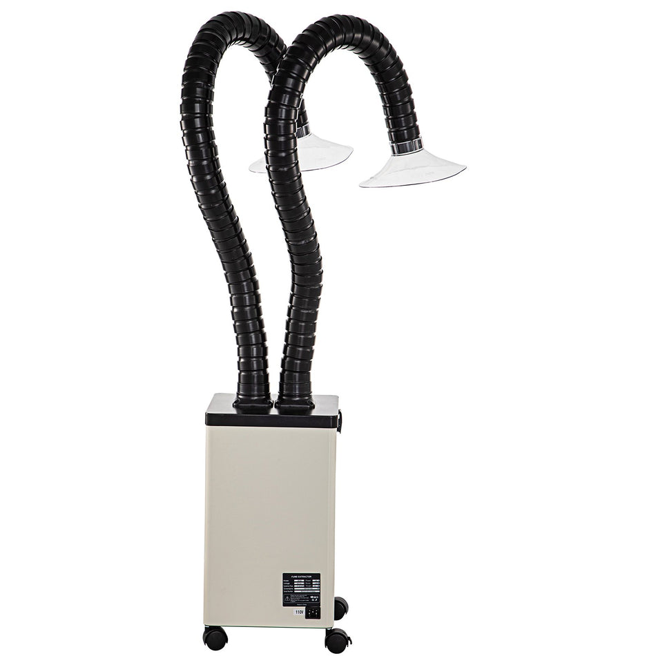 Solder Fume Extractor 150W 165 Cfm Smoke Absorber 3 Stage Filters 3 Speed With Two Hoses For Soldering Laser Engraving And Diy Welding