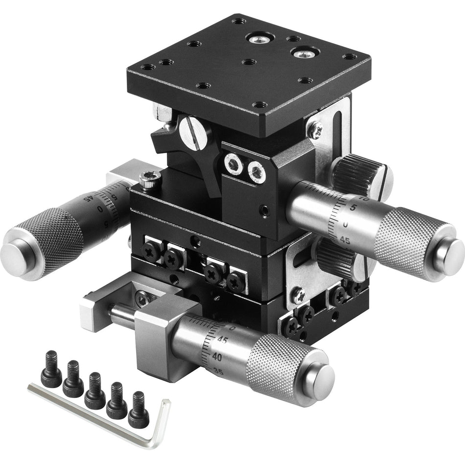 Xyz Linear Stage 3 Axles 60 X 60 Mm Trimming Platform Bearing Tuning Platform Sliding Table Xyz 3 Directions Manual Linear Stage For Optical Instruments Measuring Devices Semiconductor