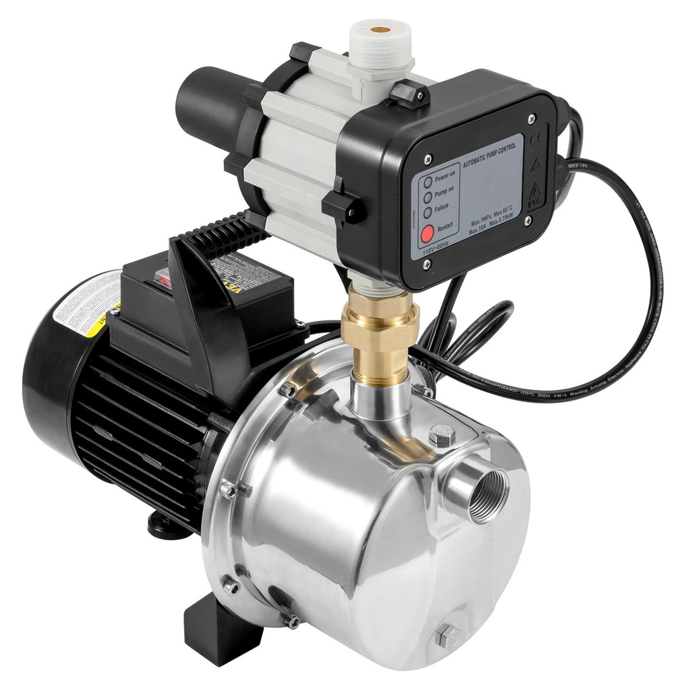 Shallow Well Pump Portable Jet Pump W Auto Controller 15Hp 1200Gph 164Ft