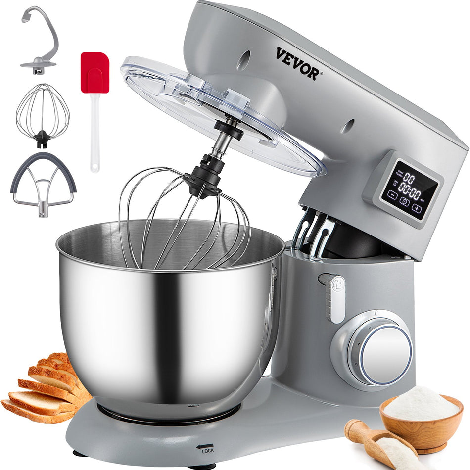 450W Stand Mixer 6 Speed Tilt Head Dough Mixer 74 Qt Bowl 3 Attachments