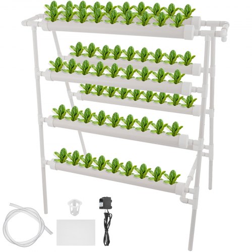 4 Layers 72 Plant Sites Hydroponic Site Grow Kit 8 Pipes Hydroponic Growing System Water Culture Garden Plant System For Leafy Vegetables Lettuce Herb Celery Cabbage