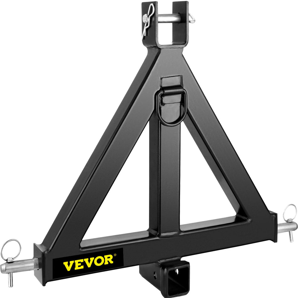 3 Point Trailer Hitch Heavy Duty 2In Receiver Hitch Category 1 33In Hitch Attachments Tow Hitch Drawbar Adapter Black Heavy Duty Trailer Hitch