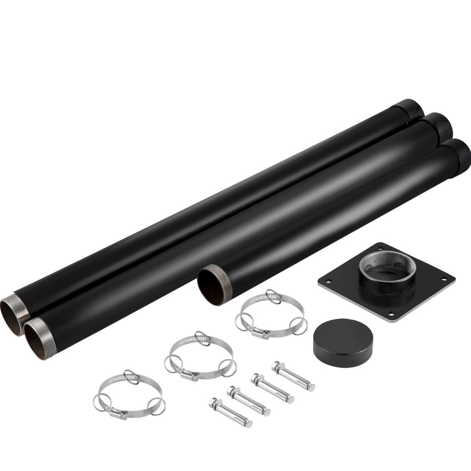 Sun Shade Post 114 Shade Sail Post 3 Diameter Sail Pole Steel Structure Sail Shade Post Powder Coated Extendable Sun Shade Pole Suitable For Lawn Garden Wooden Deck Backyard Playground