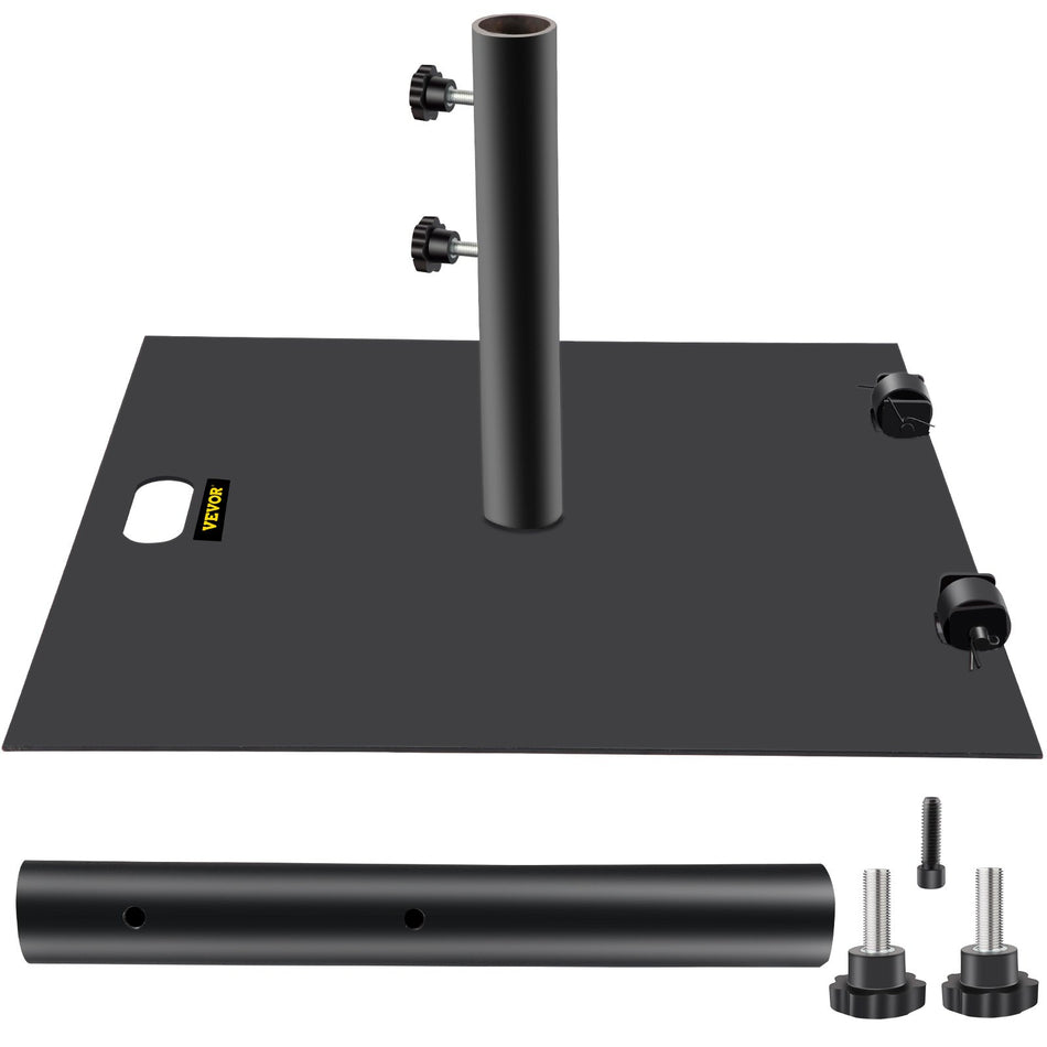 Umbrella Base 24 Square Umbrella Base 39Lbs Umbrellas Holder Stand Cast Iron Umbrella Base For 15 1875 Umbrella Pole Market Umbrella Base With 14 Height Pipe For Yardgardendeck