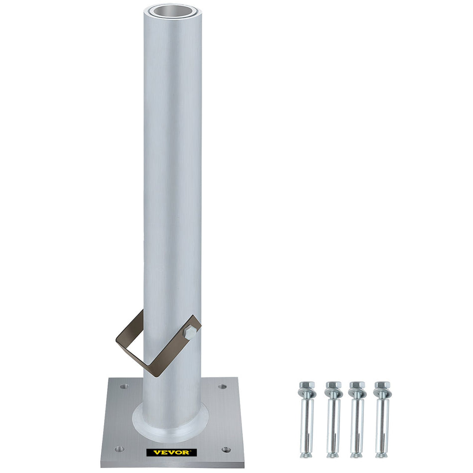 Umbrella Base 2 In 1 Heavy Duty Umbrella Stand Aluminum Umbrellas Holder Stand With 6 X 6 Base Patio Umbrella Stand With 185 Height Pipes For 15 2 Sunshade On Deck Cement And Land